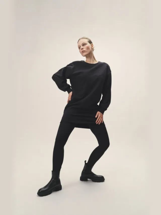 WOTE dames vegan Sweatjurk Wote Zwart