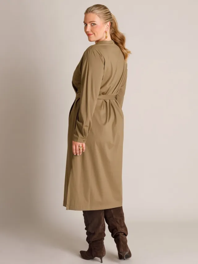 Yest Curve YCTifani Dresses - Grey Olive - maat 2(50)