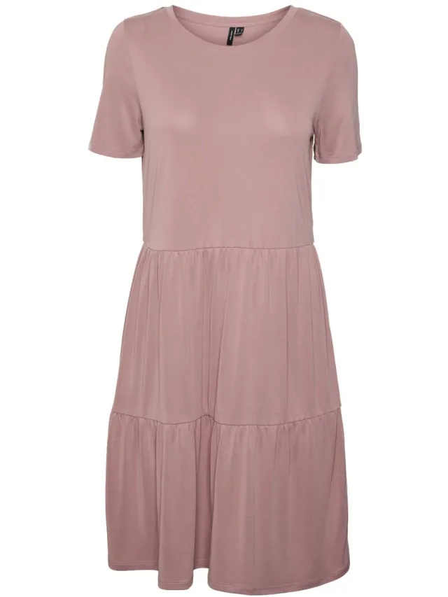 Vero Moda VMFILLI CALIA SS SHORT DRESS GA NOOS - Dames - Mini jurken nostalgia rose
