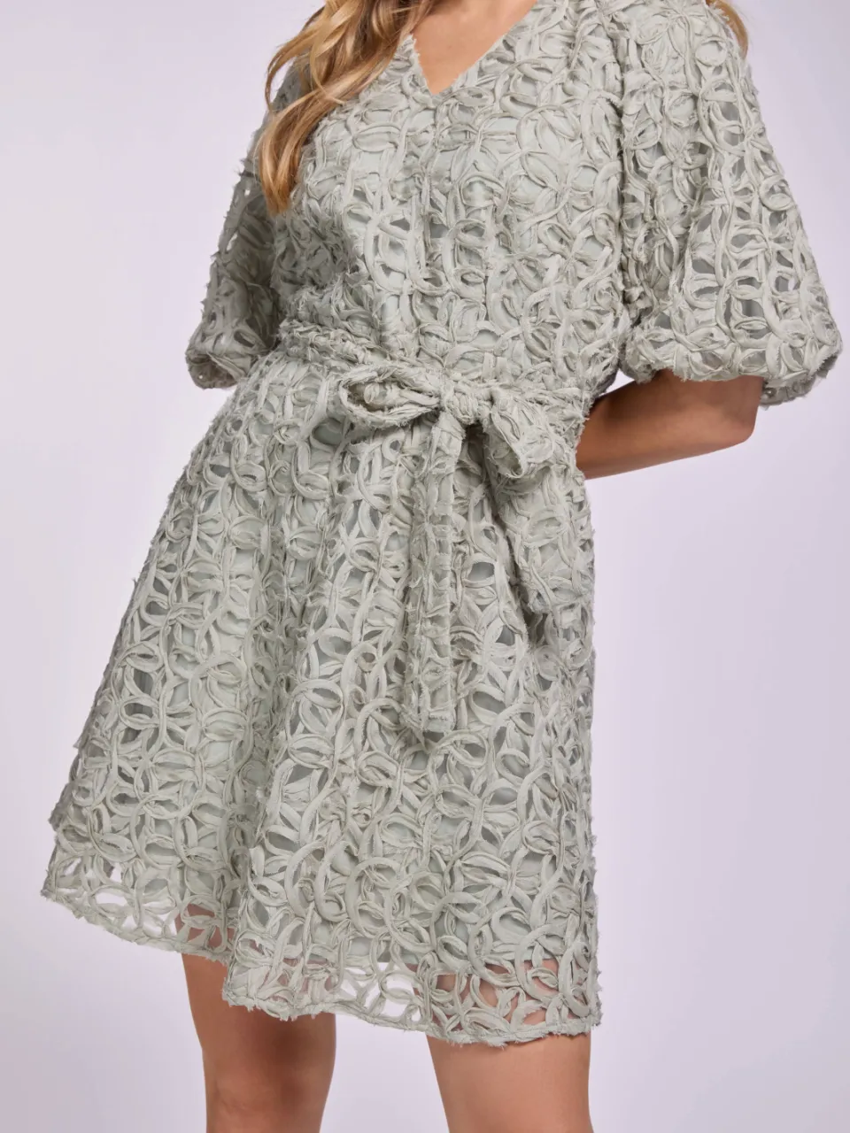 Freebird mini jurk groen, foto 6