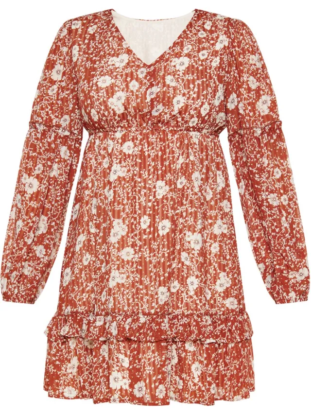 Usha jurk bruin