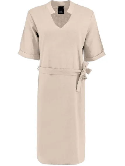 FOS Amsterdam Fos jurk norah linnen uni Beige