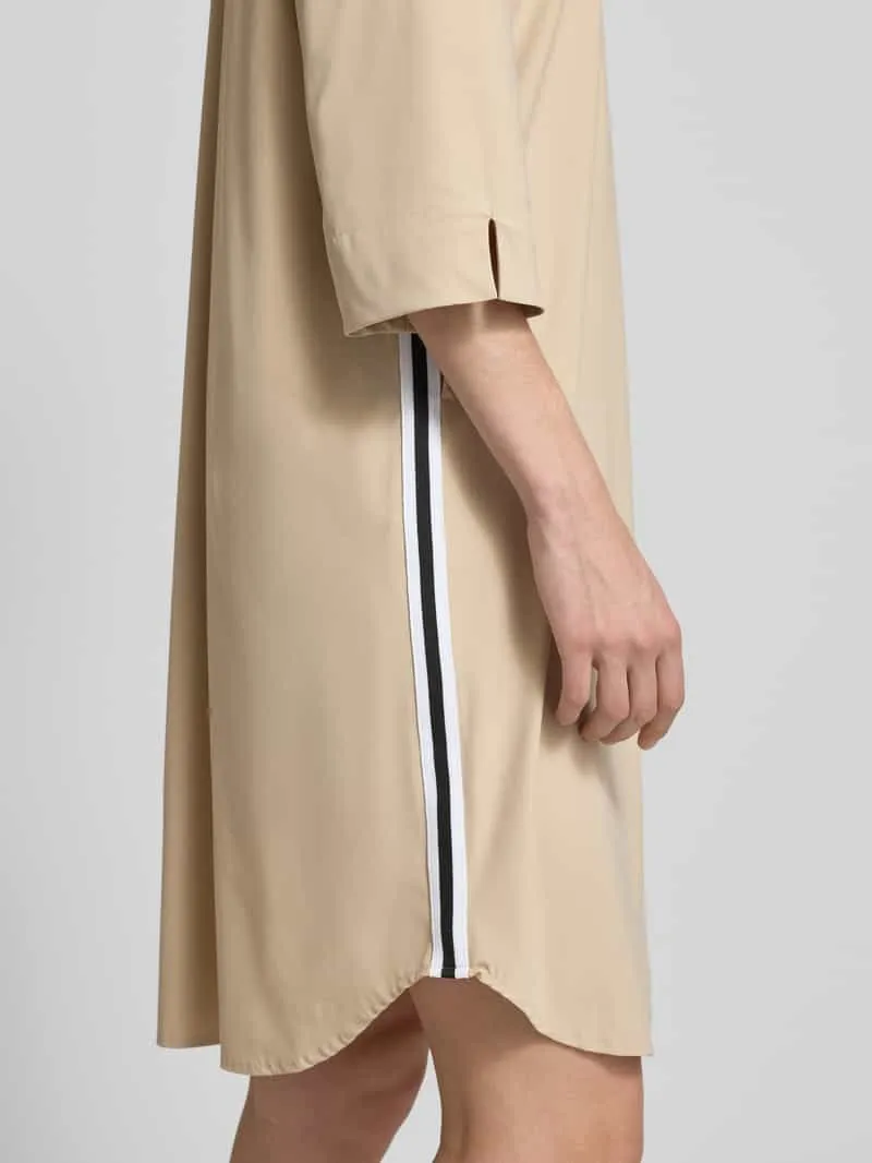 White Label Kniellange overhemdjurk met 3/4-mouw taupe, foto 5