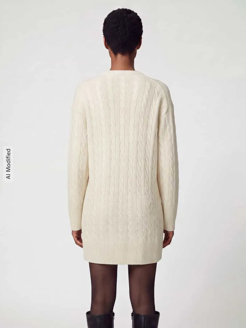 Polo Ralph Lauren Tricotjurk van mix van wol en kasjmier wit, foto 3