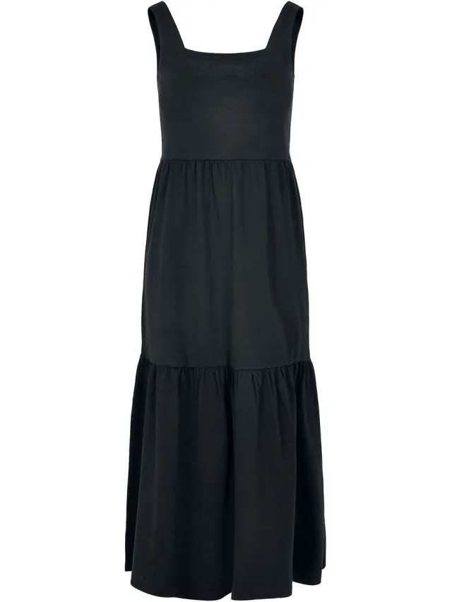 Urban Classics Long Valance Summer Dames Maxi-jurk - zwart