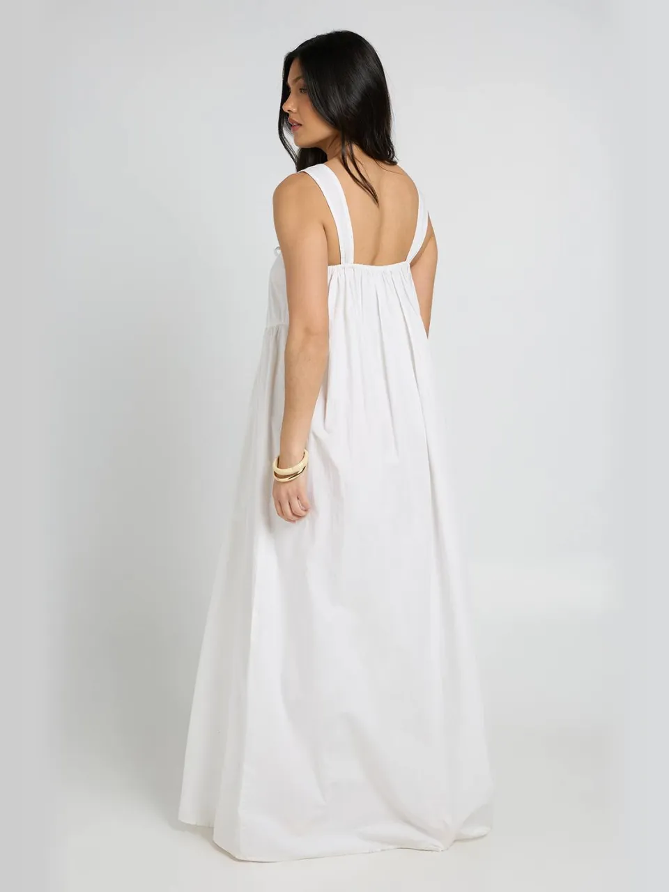 boohoo Dames Zwangerschaps Maxi Jurk Met Strikdetail Vooraan wit, foto 2