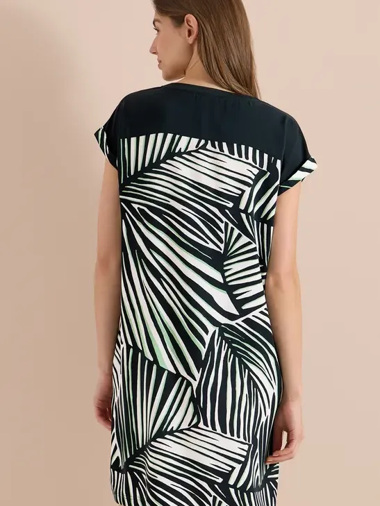 cecil Knielange jurk met printmix groen, foto 3