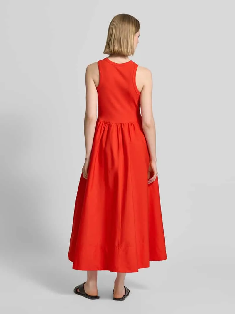 Y.A.S. midi-jurk met ronde hals model 'MIRI' rood, foto 3