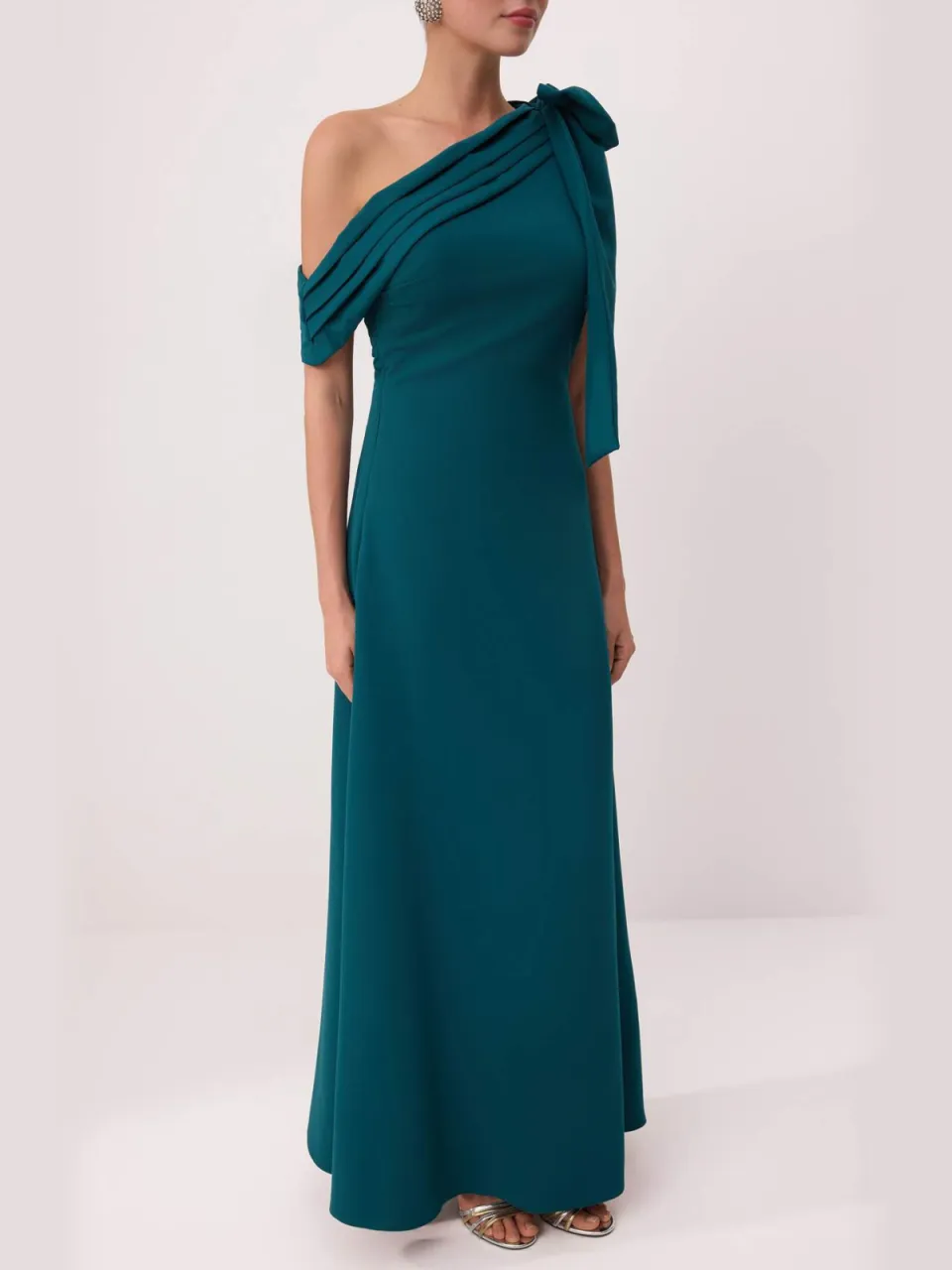 Trendyol TRENDYOLMİLLA Dames Groen Effen Maxi Mouwloos Recht Avond & Gala Jurk, foto 2