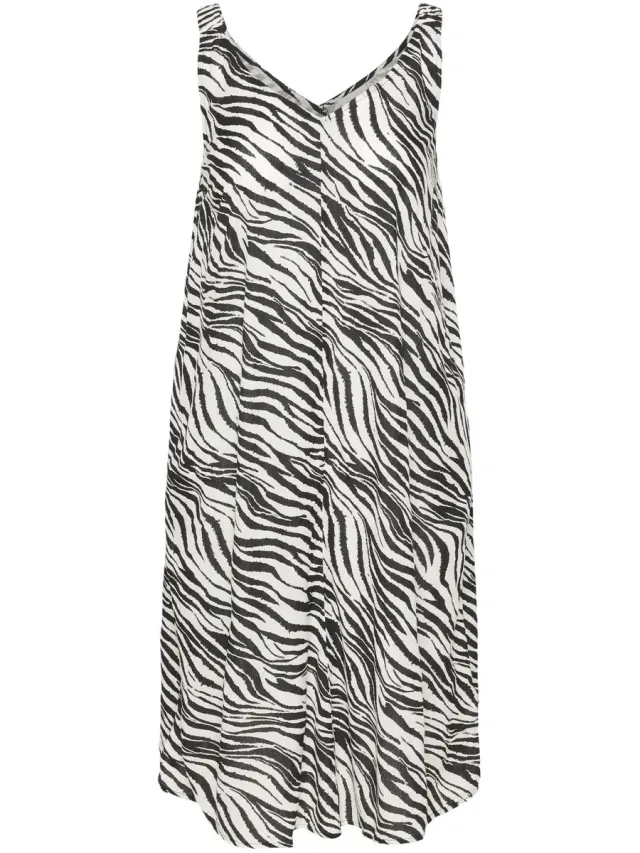 Kaffe Curve Jurk met opdruk voor vrouwen KAFFE Curve KCCaisy Ami black/chalk animal