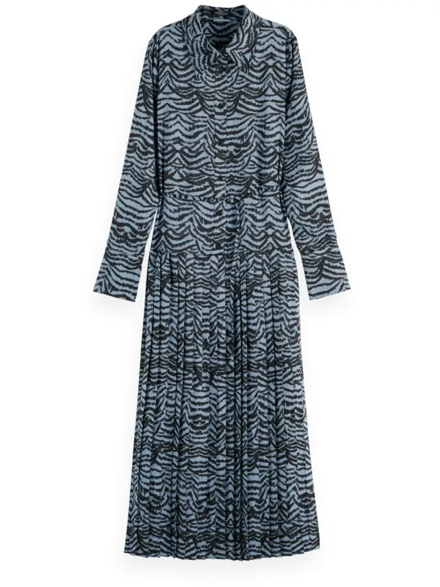 Scotch & Soda Dames - Jurken Ikat Feather Blue