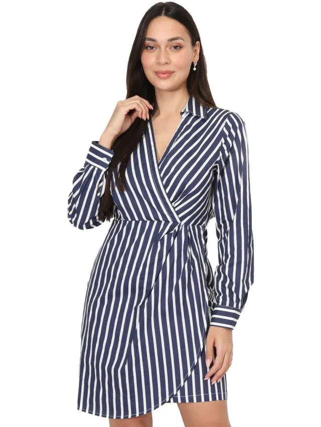 La Modeuse Jurk La Modeuse 70640_P165090 Blauw