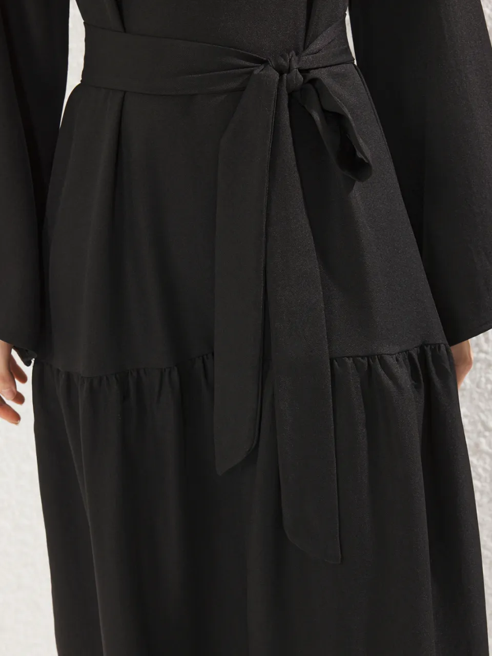 Trendyol Modest Dames Zwart Effen Maxi Lang Casual A-lijn Modest Jurken, foto 2
