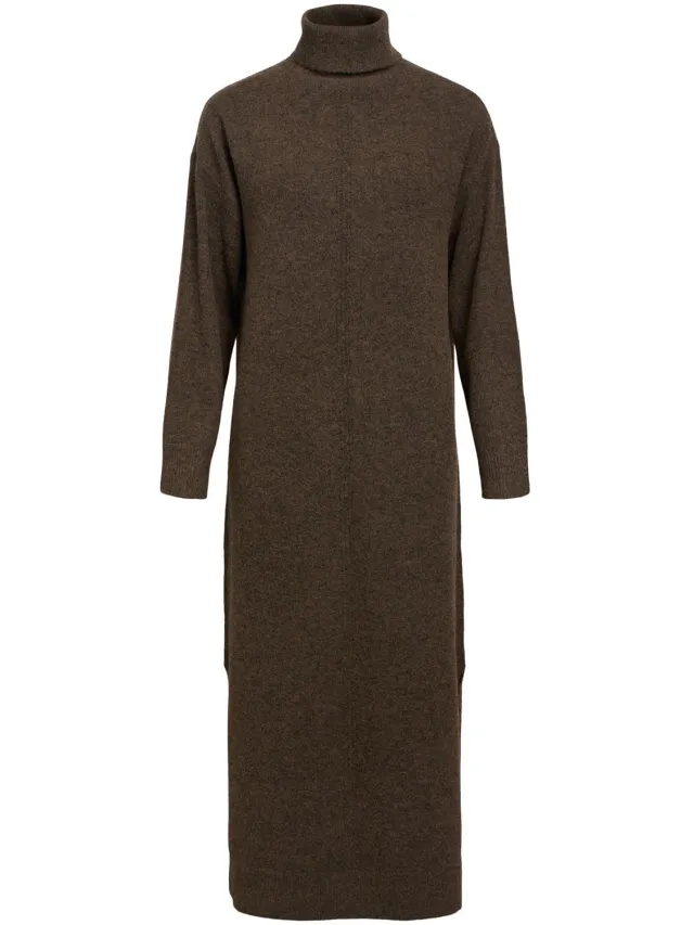 OBJECT COLLECTORS ITEM Object Maxi jurk Gebreid col morel1