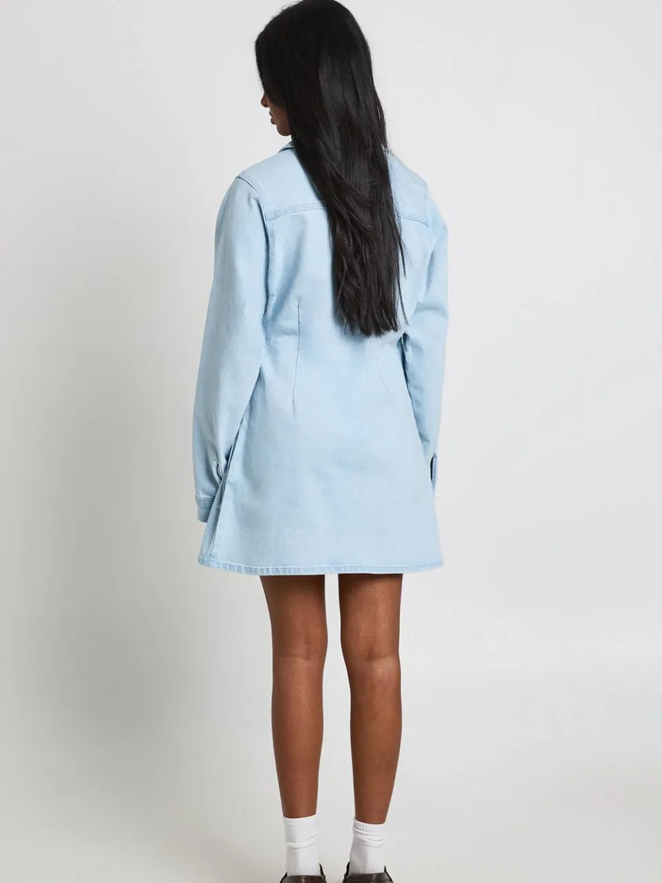 boohoo Dames Denim Wikkel Jurk, foto 2