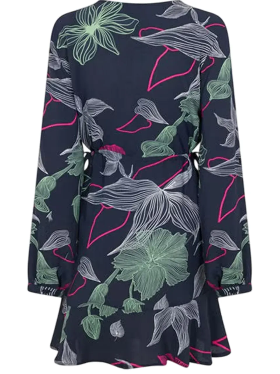 Vero Moda Dames/Dames Jane Bloemen Wikkeljurk (Zwart), foto 2