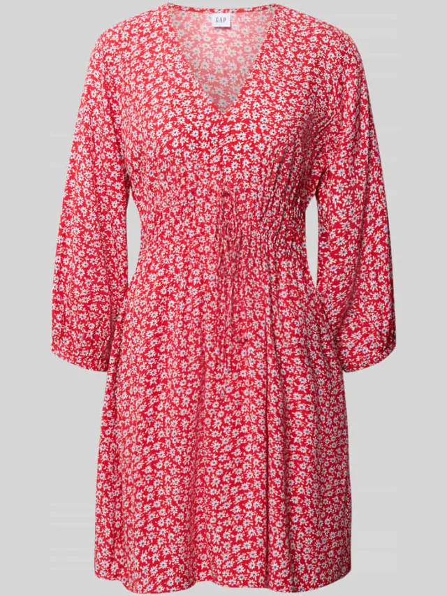 Gap mini-jurk van pure viscose met een florale all-over print Rood