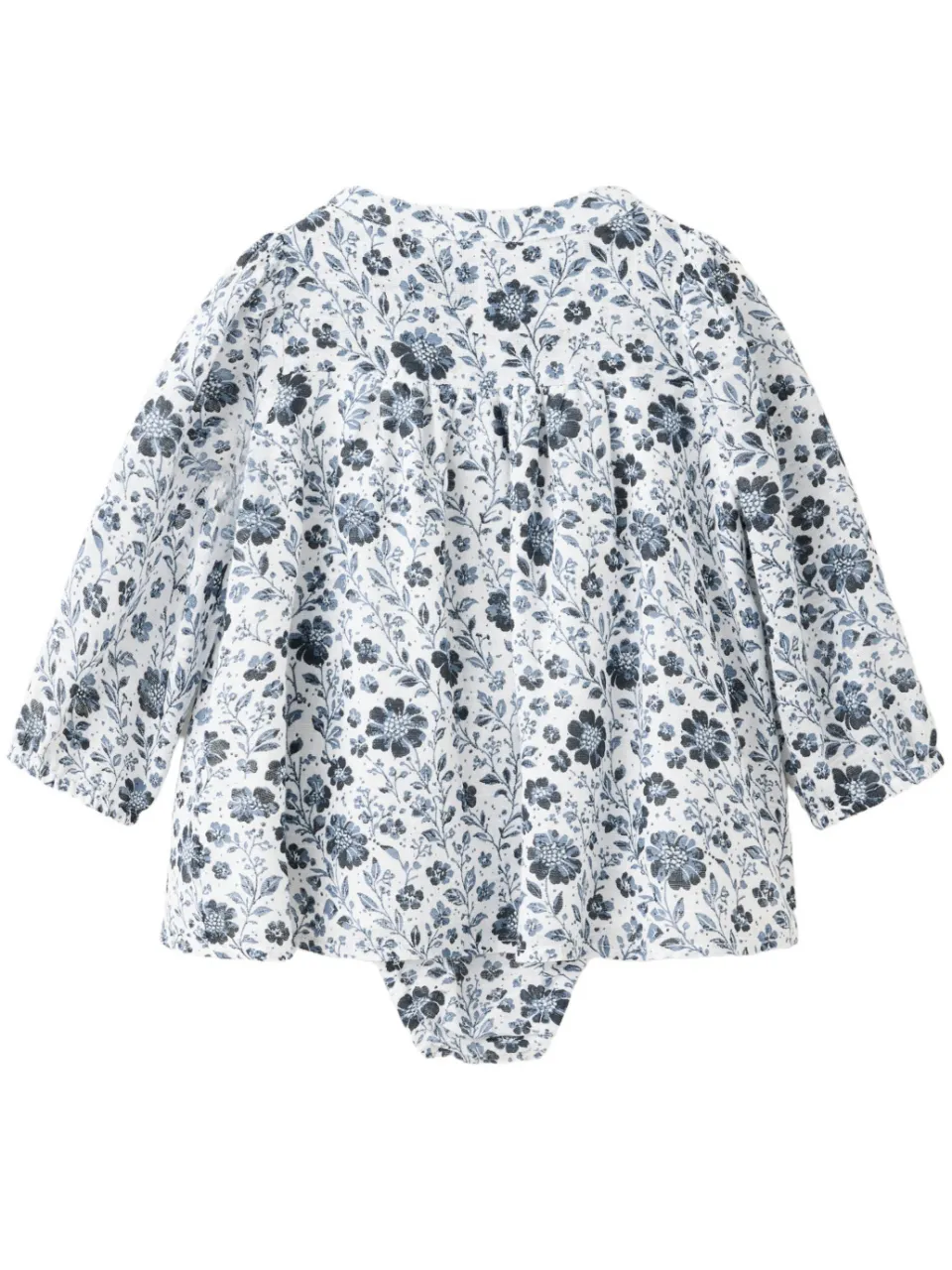 Mango gebloemde babyjurk donkerblauw/ecru, foto 2