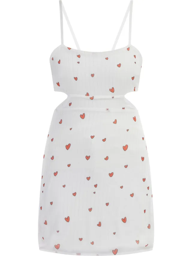 MyMo Mini-jurk Wit Veelkleurig
