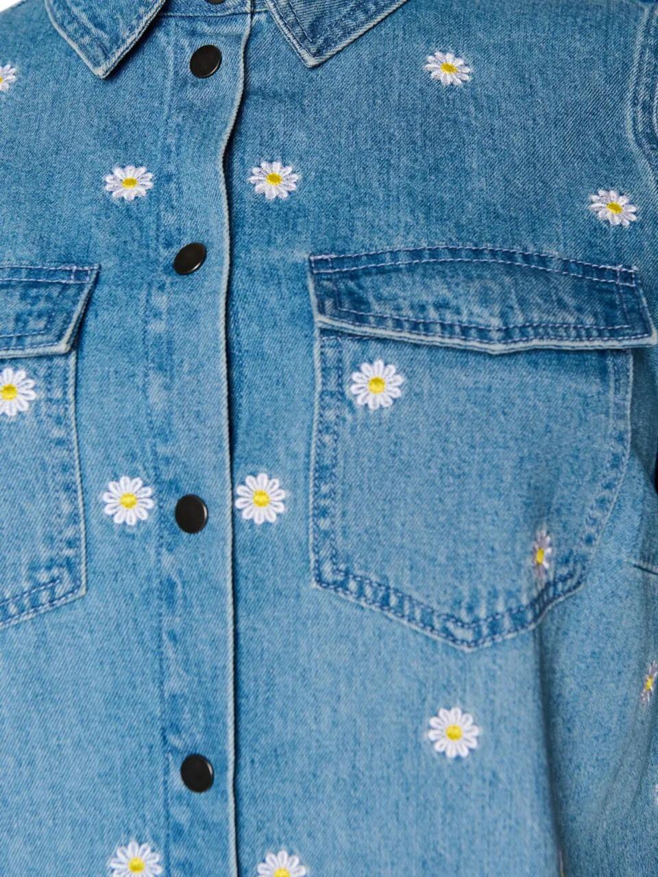 Zizzi denim gebloemde spijkerjurk, foto 5