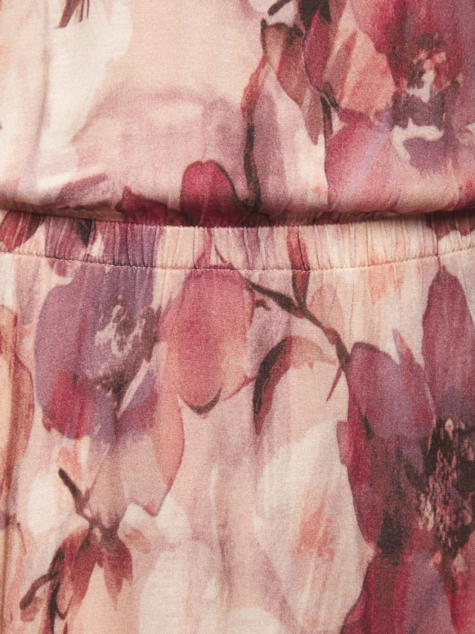 Jersey jurk roze/bordeaux bedrukt, foto 2
