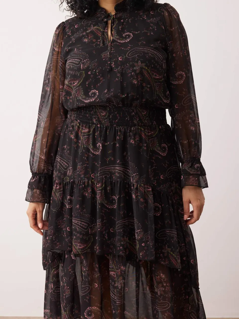 Turkishsouq Curve damesjurk met paisleyprint, midi-model, lang, geschikt voor overdag en 's avonds, skatermodel, plus size. veelkleurig, foto 2