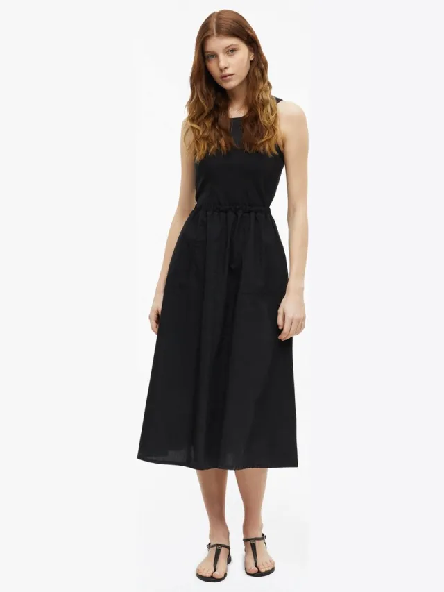 S.Oliver female - Stoffenmix jurk zwart