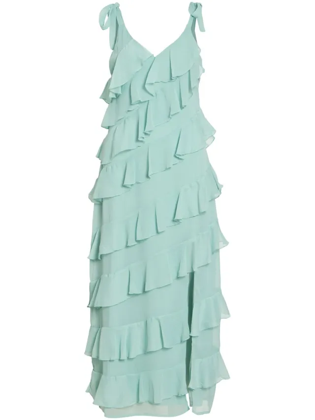 Vila Maxi jurk VILUNA bandje Blue Surf