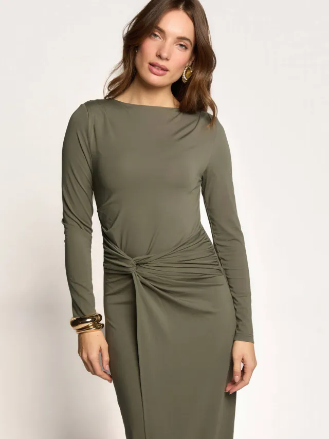 Freebird midi jurk - groen, foto 2