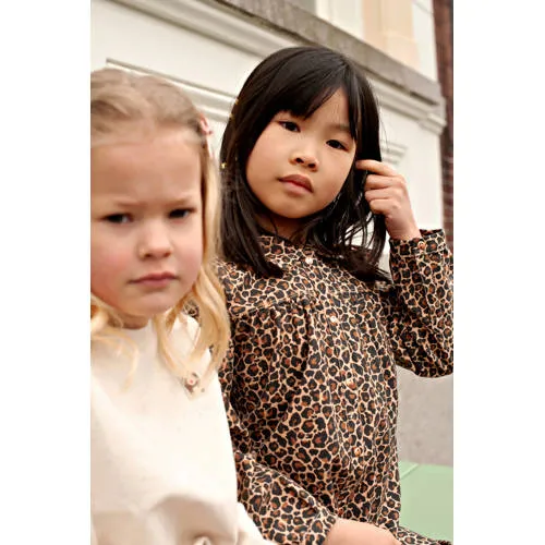 Jubel City Chic spijkerjurk met panterprint bruin, foto 3