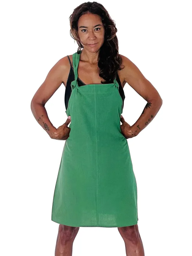 The Driftwood Tales dames vegan Overgooierjurk Garden Groen