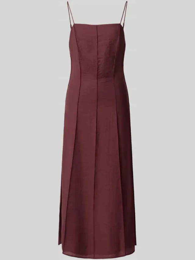 Jake*s Collection Getailleerde vrijetijdsjurk van lyocellmix met wol, model 'D076-WaistSlipDr' prune, foto 2
