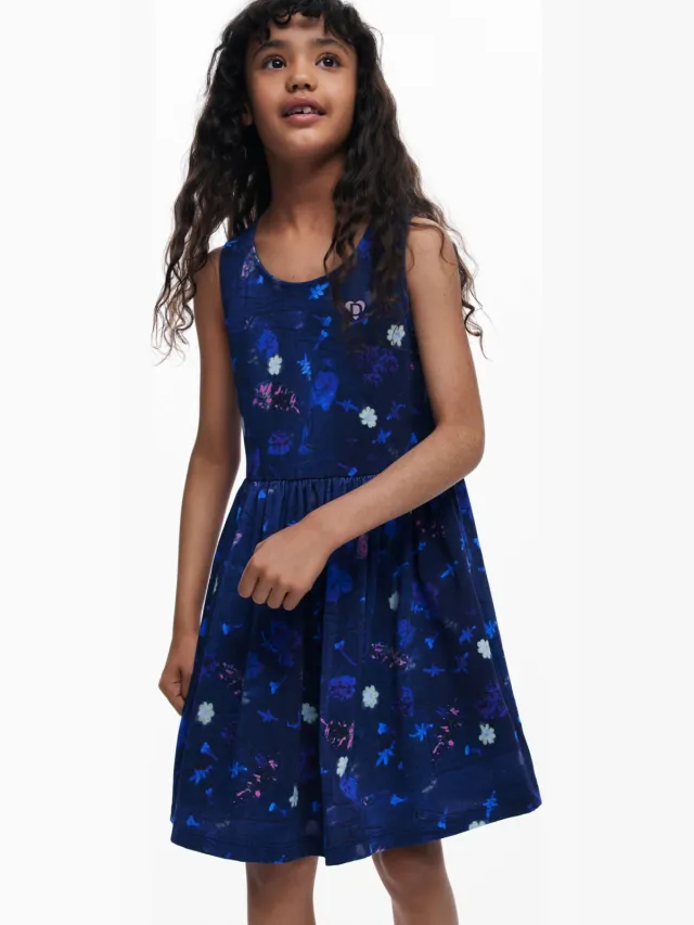 Desigual A-lijn jurk donkerblauw