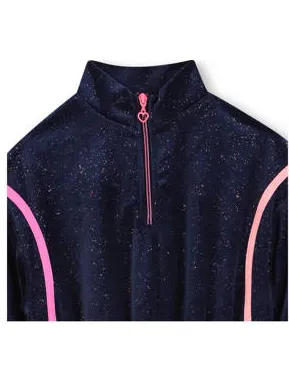 Billieblush korte jurk donkerblauw Meisjes Polyester Opstaande kraag Effen blauw, foto 2
