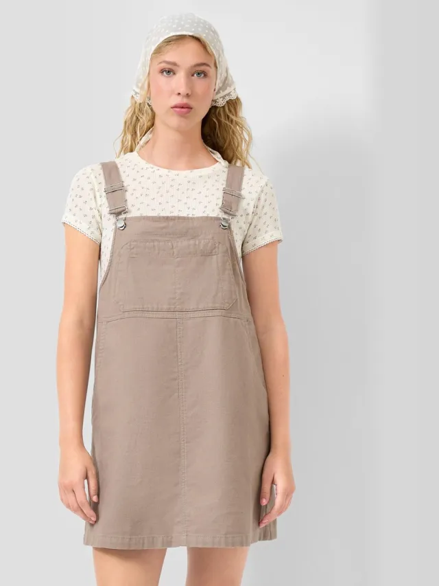 QS female - Slabbetje jurk bruin