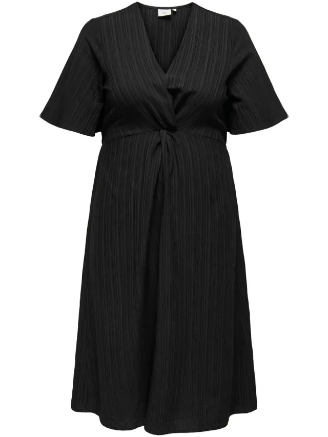 Only Carmakoma CARLACIA 2/4 CALF DRESS WVN - Dames - Maxi jurken Zwart