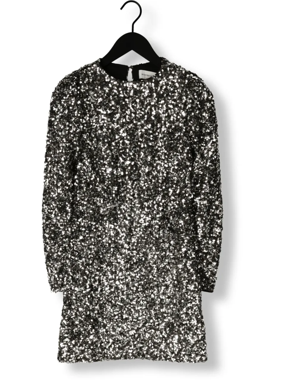 SELECTED WOMEN Dames Jurken Slfcolyn Ls Short Sequins Dress - Zilver, foto 2