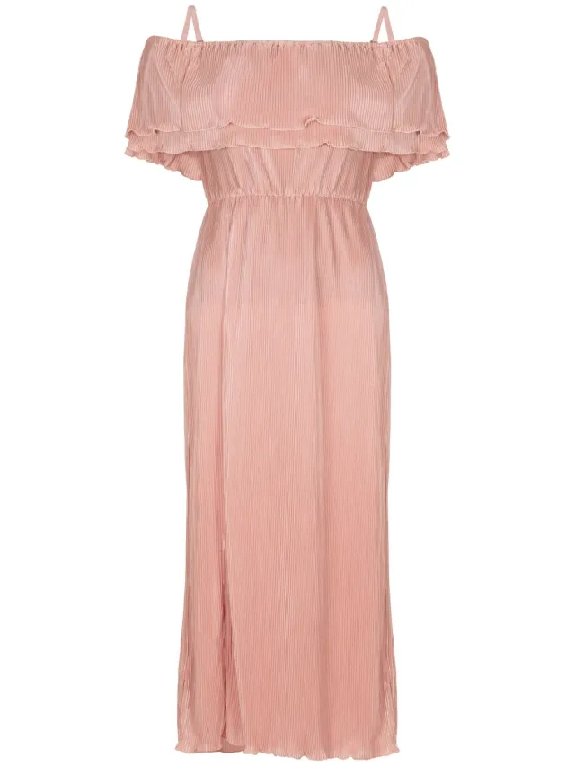 Freebird off shoulder jurk oudroze