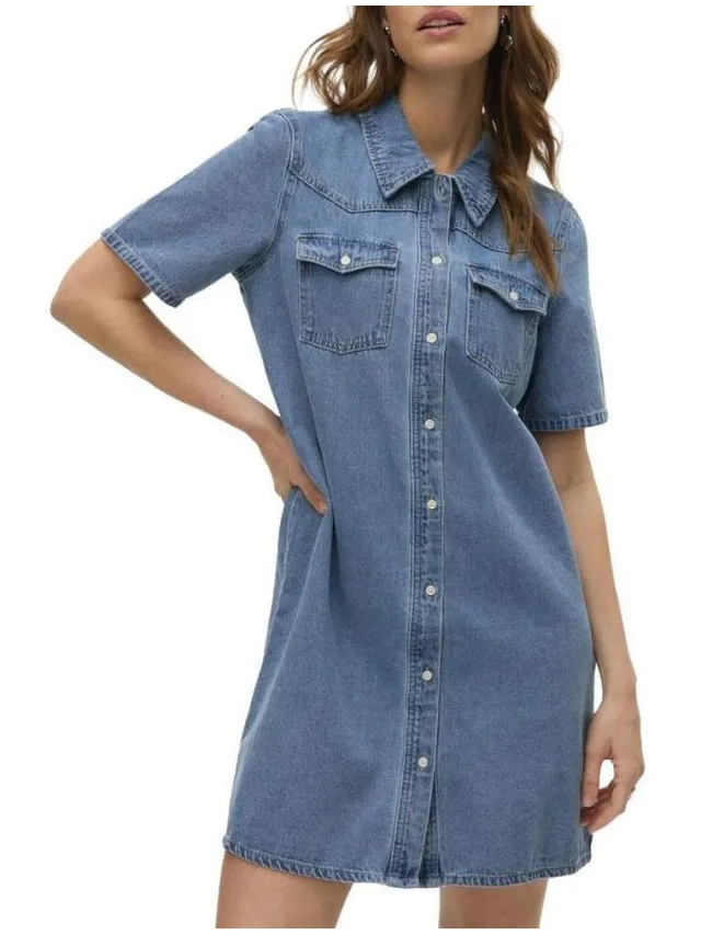 Vero Moda Jurk Vero Moda Austin 2/4 Blauw