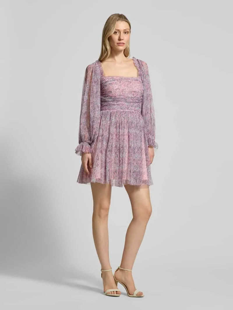 Lace & Beads cocktailjurk met vierkante hals Roze