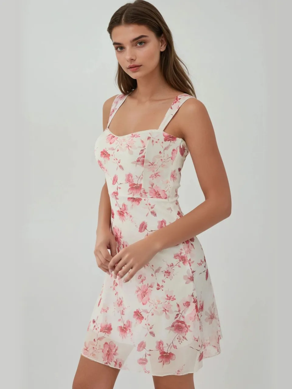 Hiccup Polkadot Mouwloze Mini Tule Jurk met Vierkante Halslijn veelkleurig, foto 2