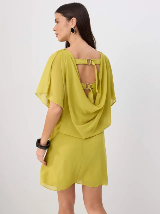 Trendyol TRENDYOLMİLLA Dames Groen Effen Kort / Mini Kort Recht Jurken, foto 2