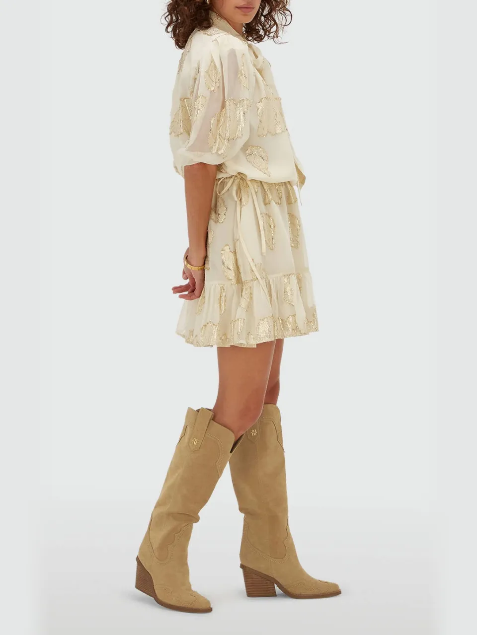 Josh-V Fiore korte jurk creme, foto 7