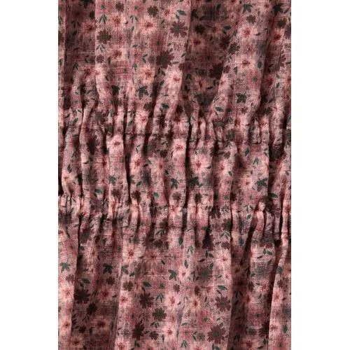 Mango Kids gebloemde midi jurk met smockwerk roze, foto 4