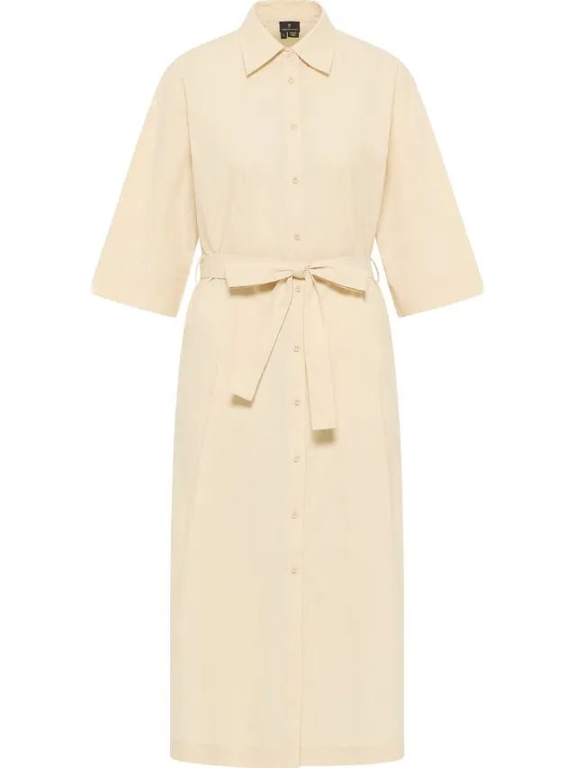 DREIMASTER Overhemd jurk lichtbeige