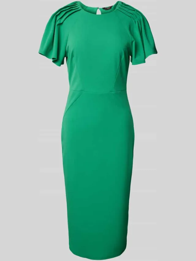 Lipsy Cocktailjurk met plooien groen, foto 2