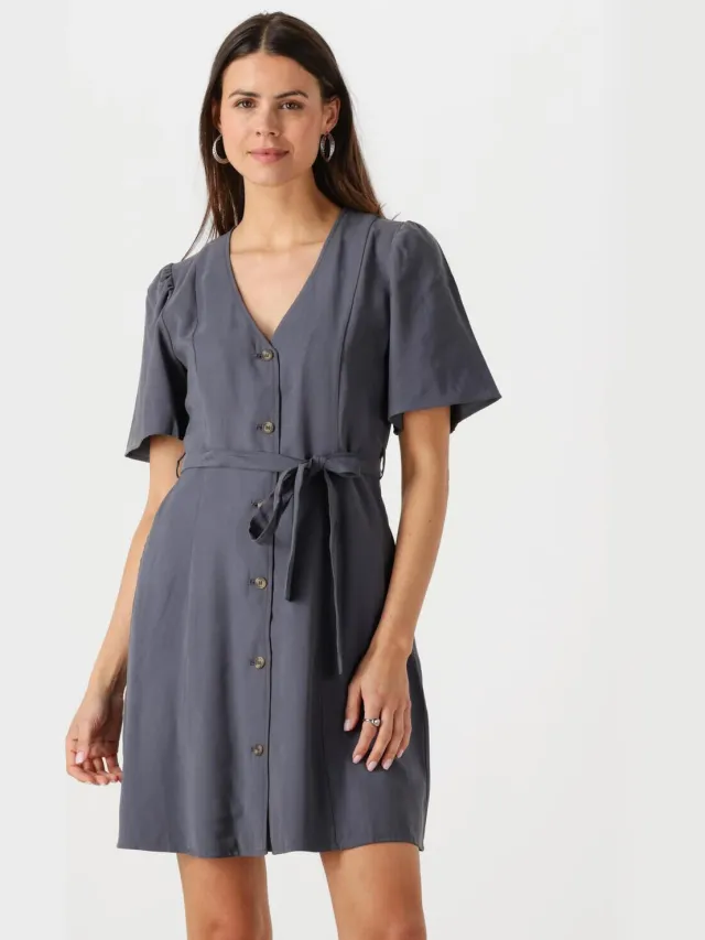 Modström Dames Jurken Fanyamd Flare Dress - Donkergrijs