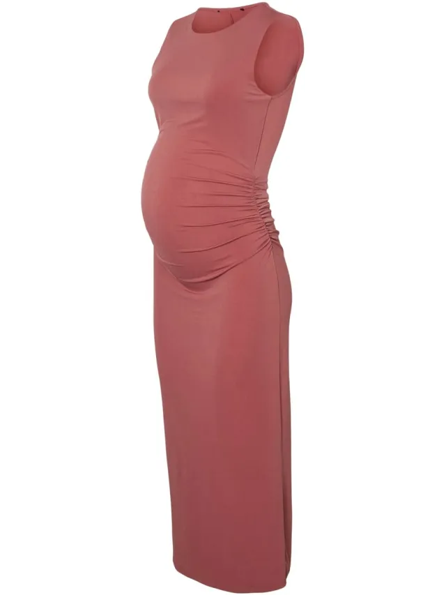 Mamalicious MLKARO SL JRS MIDI DRESS - Dames - Maxi jurken Mineral Red