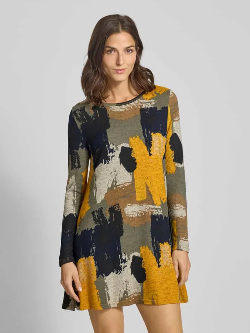 Apricot Mini-jurk met ronde hals Marineblauw