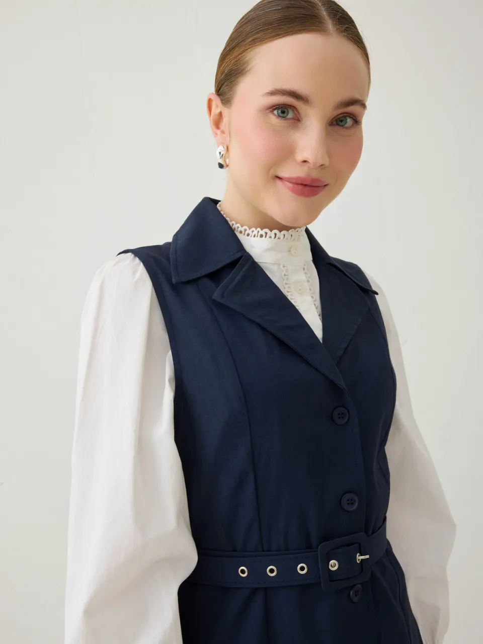 Modest Dress Benin marineblauw, foto 2